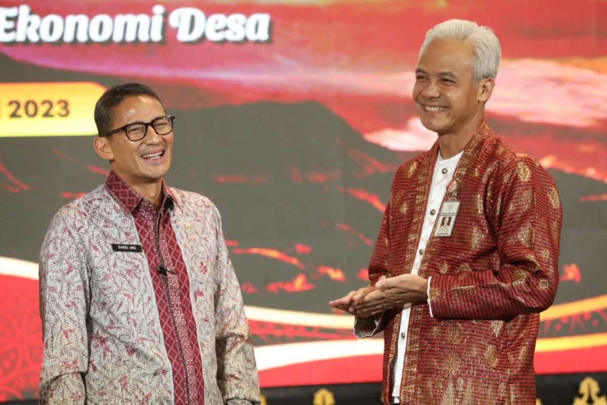 Ganjar Pranowo dan Sandiaga Uno sepakat bangun kemandirian ekonomi desa