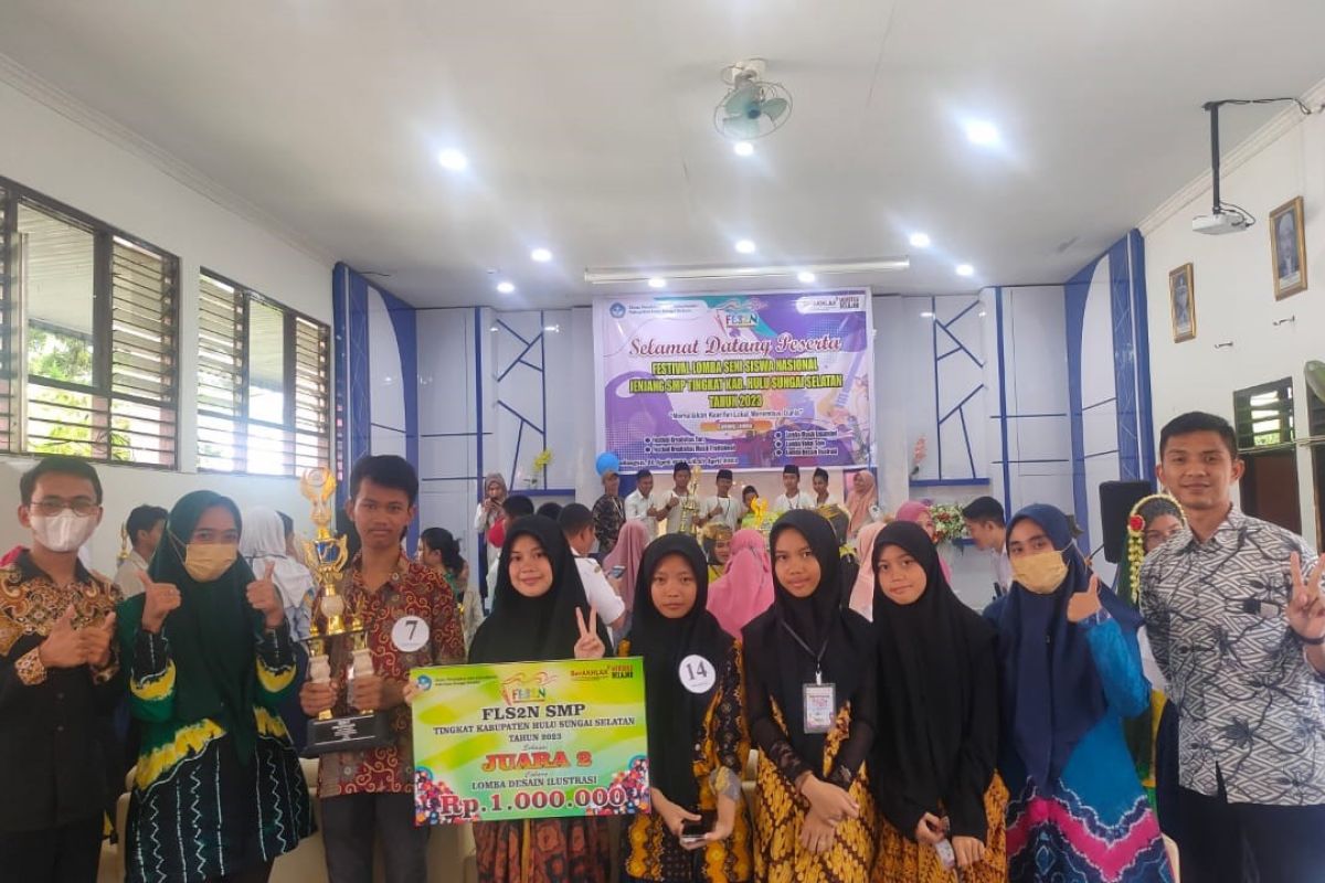 Siswa SMP Bajayau Lestari sukses sabet juara ajang FLS2N tingkat kabupaten