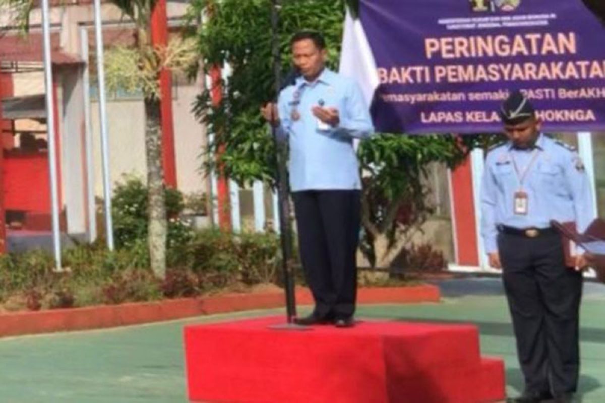 Lapas Lhoknga gelar apel renungan Hari Bakti Pemasyarakatan