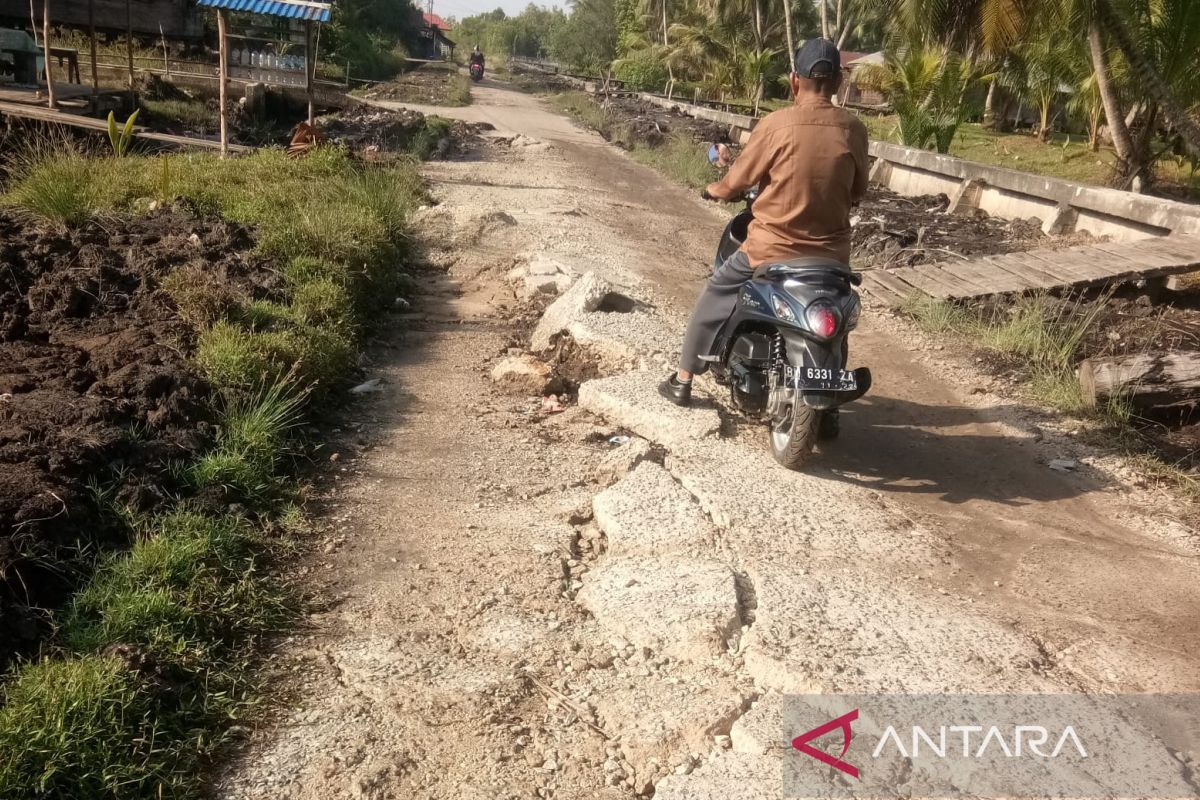 Legislator minta Pemda perbaiki dua jalan poros di Rangsang Barat yang rusak
