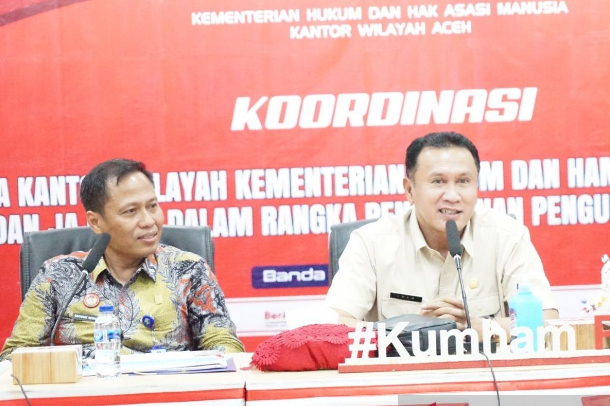 Kanwil Kemenkumham  Sumut studi tiru layanan publik Kemenkumham Aceh