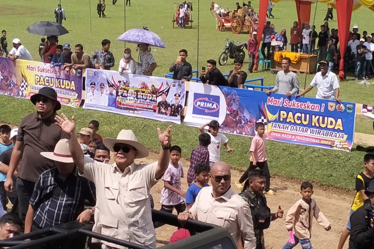 Prabowo kenang masa kecil saat di Lapangan Pacu Kuda Bukit Gombak