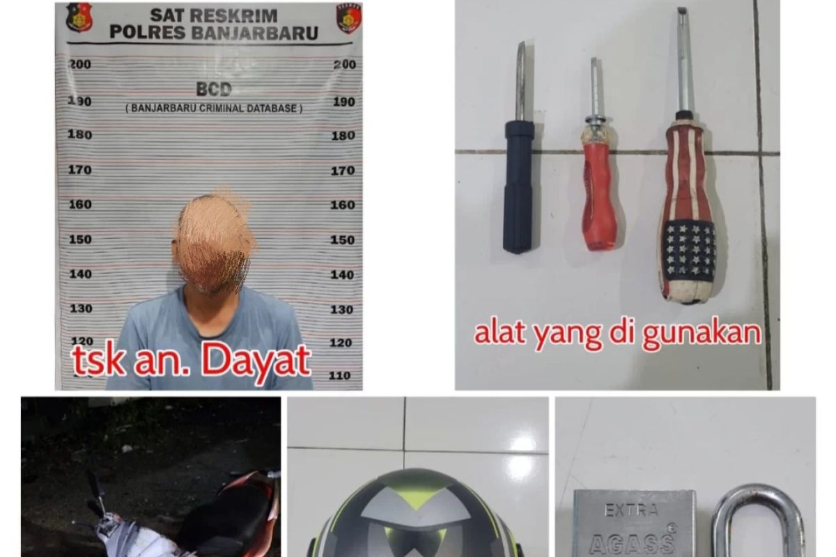 Viral via medsos, pencuri spesialis kotak amal masjid dibekuk Polres Banjarbaru