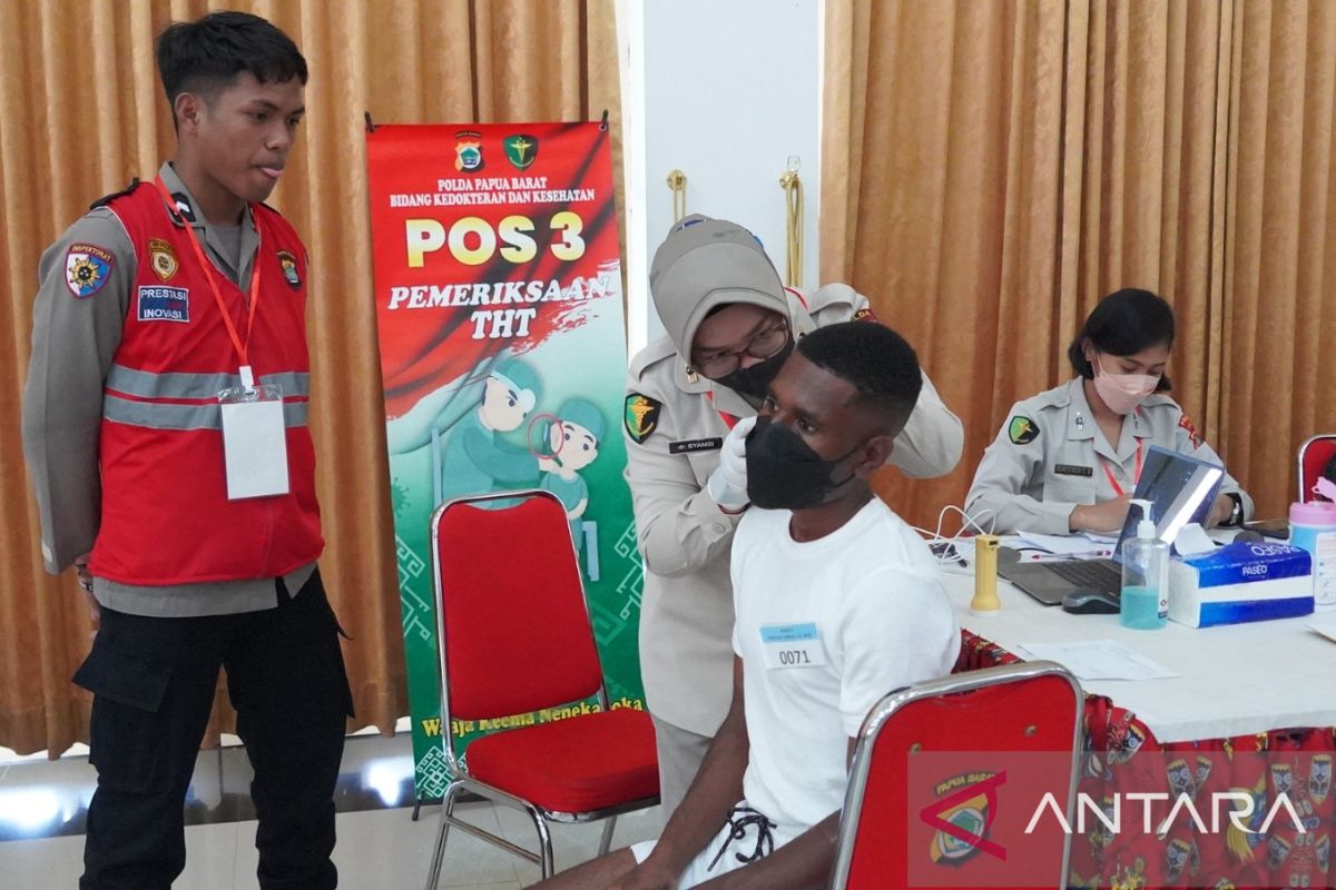 3.085 Casis Polda Papua Barat masuk tahap pemeriksaan kesehatan