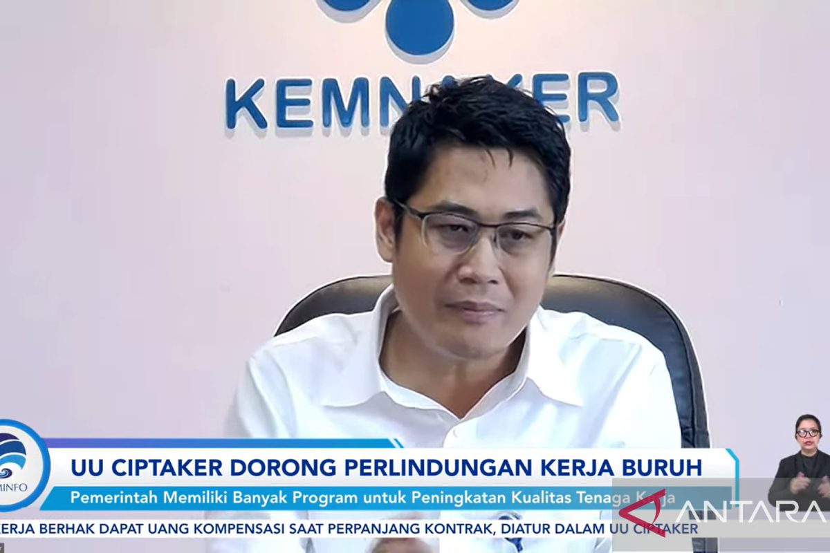 Kemnaker sebut UU Ciptaker dorong kemajuan perekonomian Indonesia