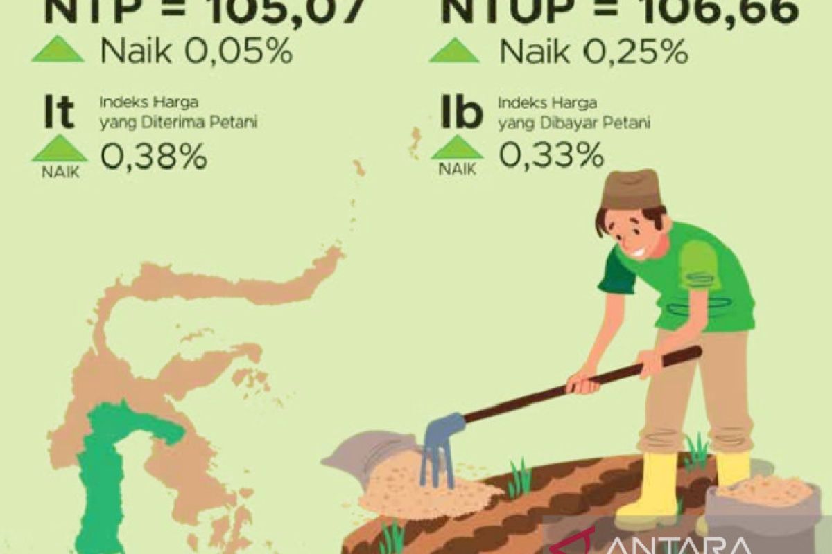 BPS: Nilai tukar petani  Sulsel  105,07 per April 2023