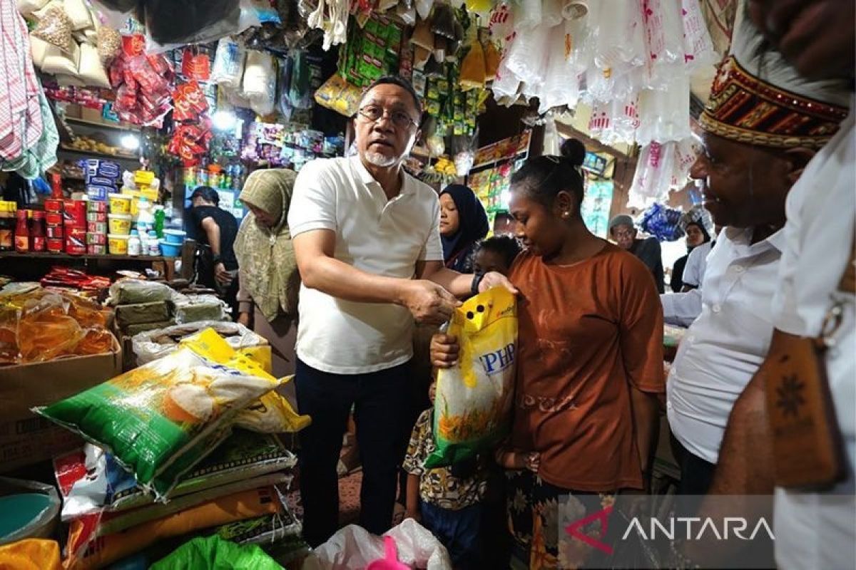 Mendag Zulkifli Hasan sebut harga kebutuhan pokok secara nasional stabil