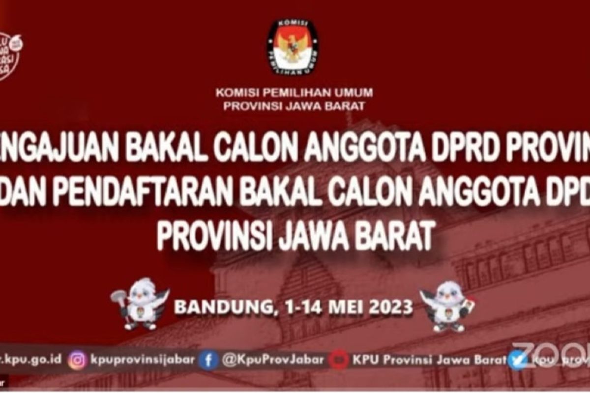 Tiga bakal calon DPD daftar ke KPU Jawa Barat