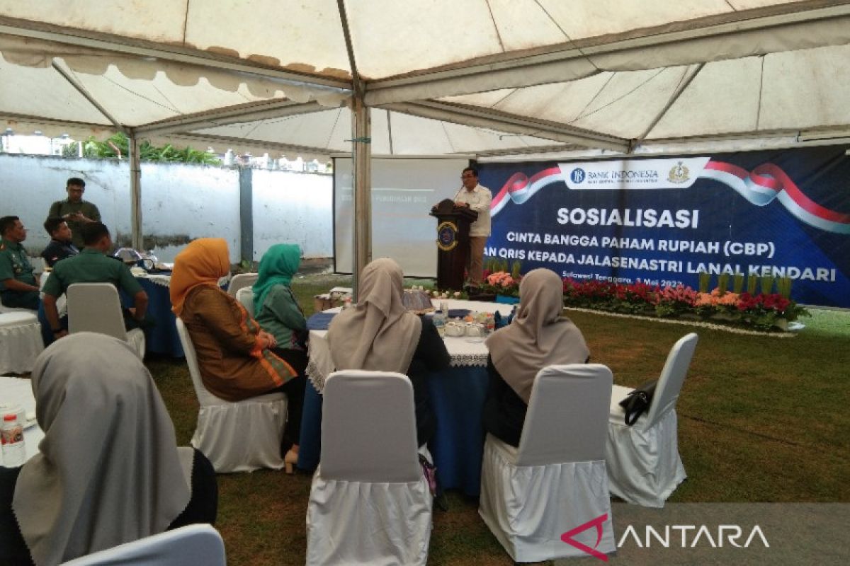 BI Sultra sosialisasi CBP Rupiah pada istri TNI AL di Kendari