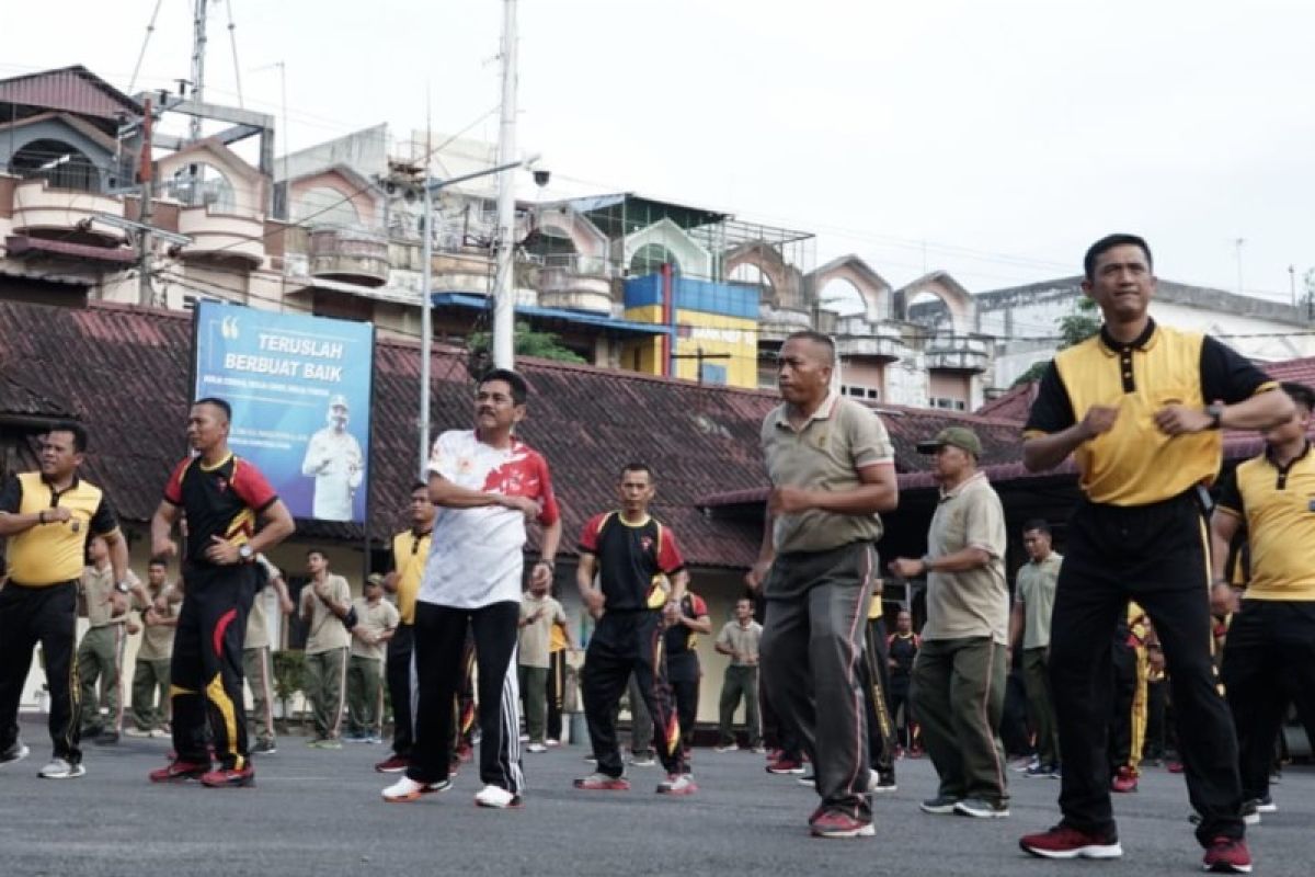 Pj.Wali Kota Tebing Tinggi ikut senam bersama sinergitas tiga pilar