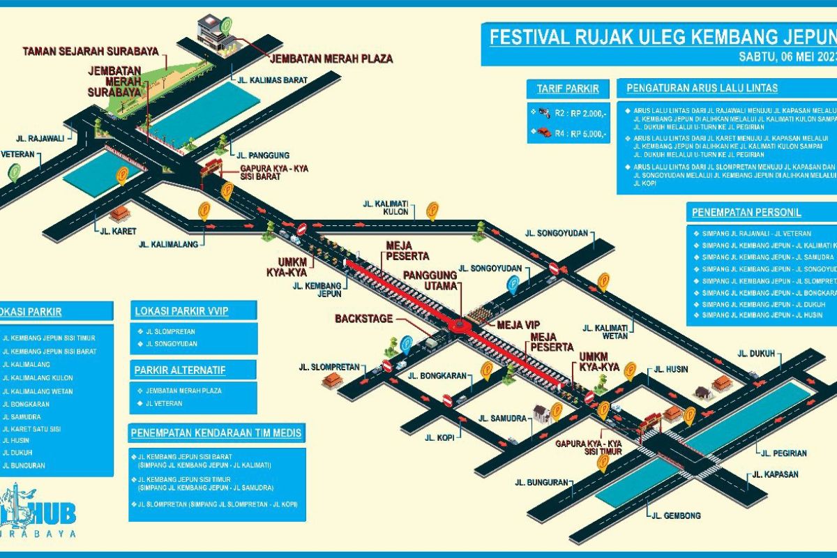 Rujak Uleg di Kembang Jepun, arus lalin dialihkan