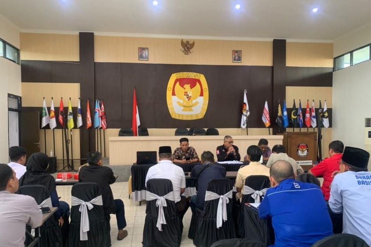 KPU Surabaya rapat koordinasi pengajuan bakal calon anggota DPRD