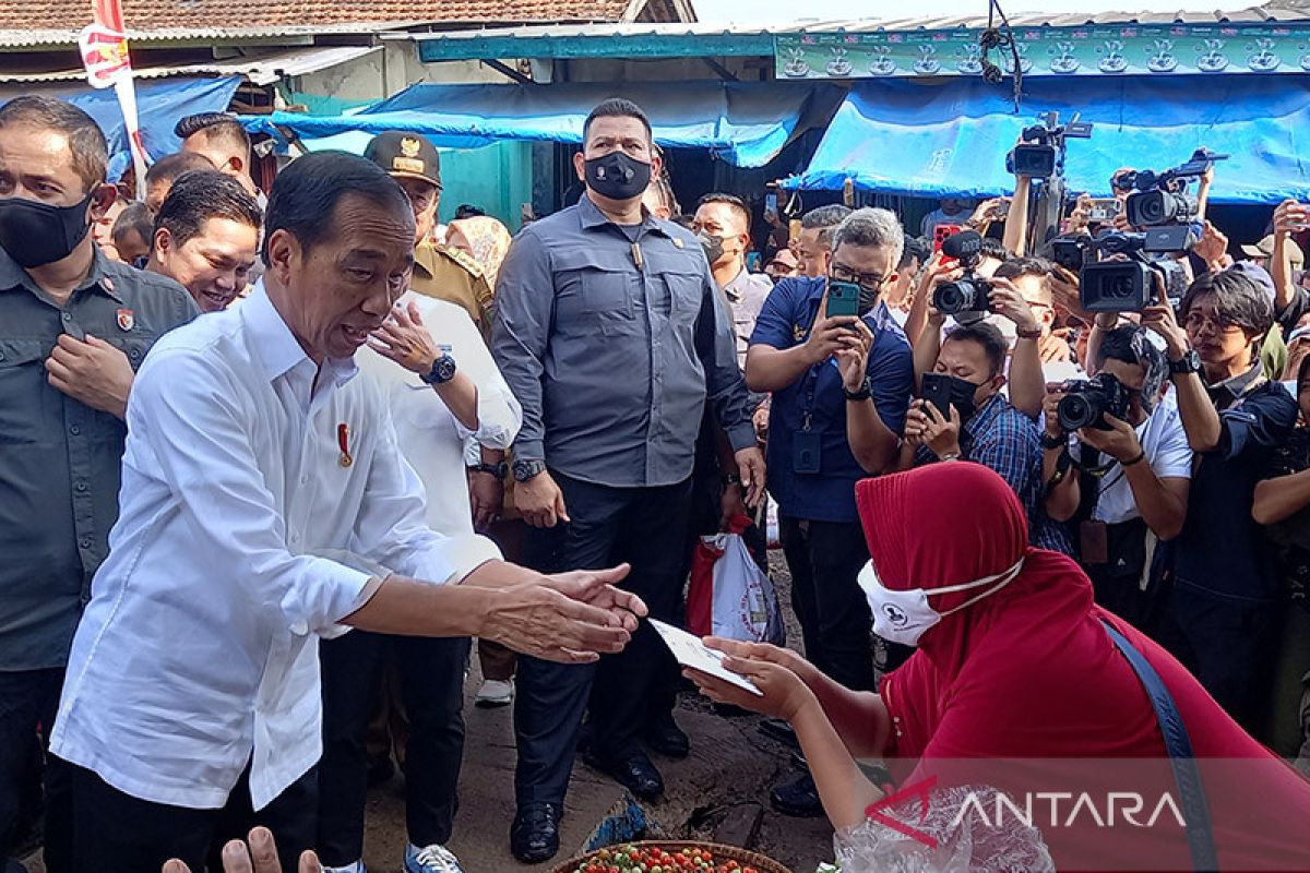 Presiden Jokowi pantau harga pangan di Pasar Natar