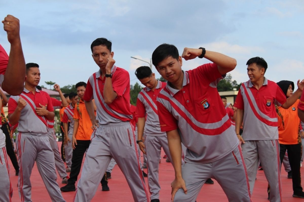 Jaga Kebugaran, Polda Kaltara gelar olahraga bersama