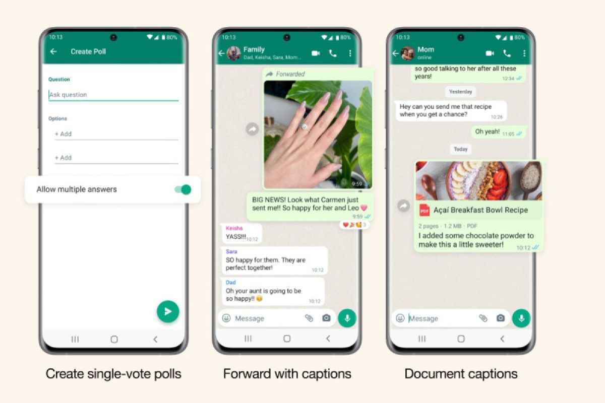 Dengan "single-vote", WhatsApp bisa bikin "polling"