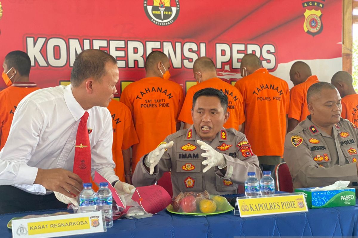 Polres Pidie Aceh ringkus 35 tersangka sabu-sabu