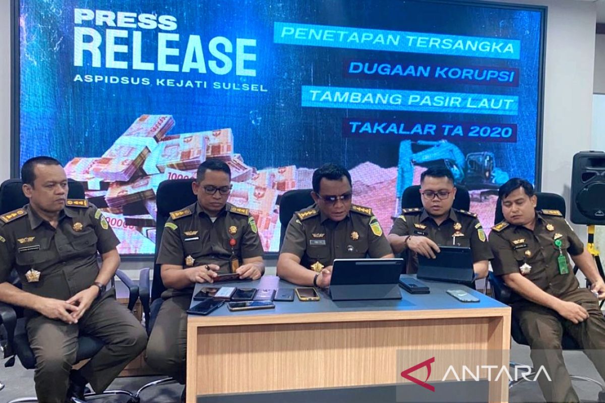 Kejati Sulsel tetapkan dua tersangka baru korupsi tambang pasir