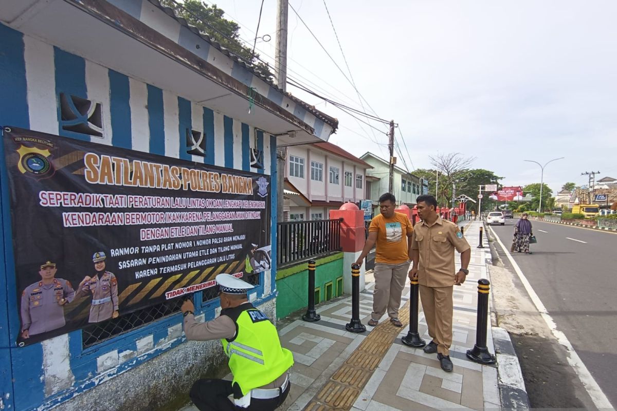 Satlantas Bangka berlakukan tilang manual