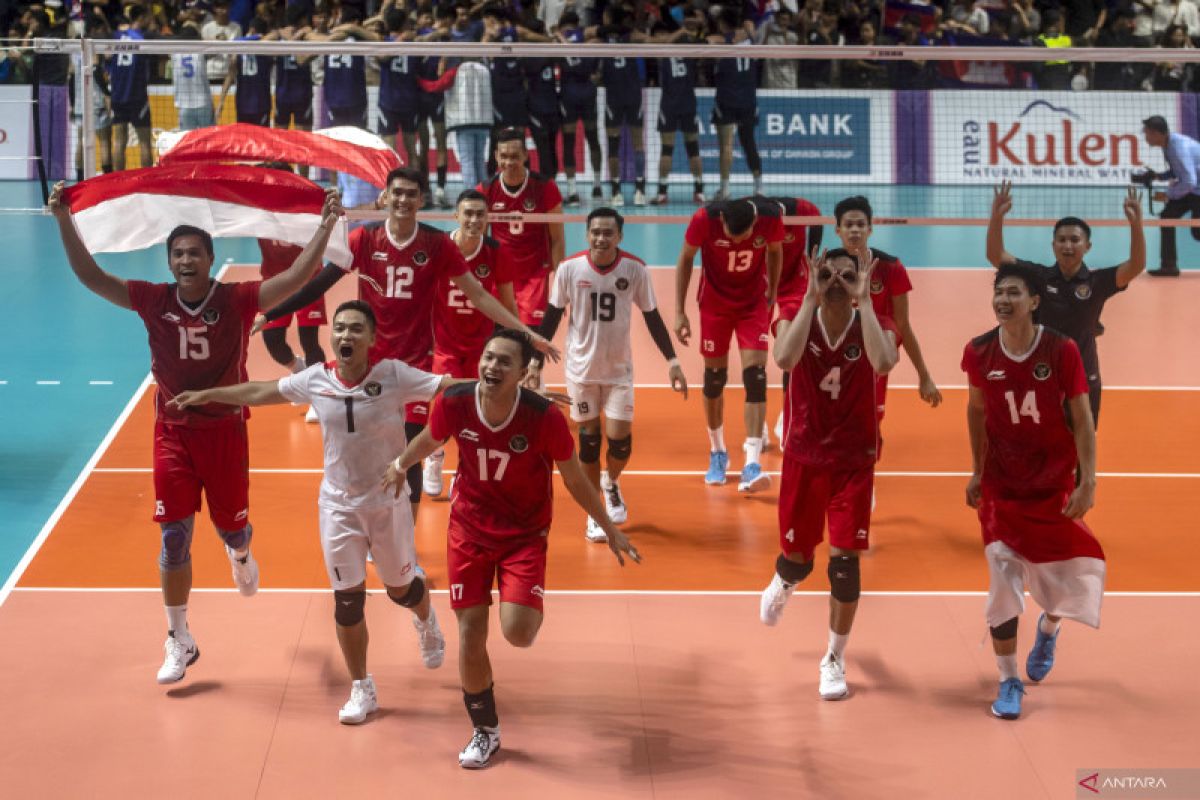 Serba tiga di emas bola voli putra Indonesia di SEA Games 2023
