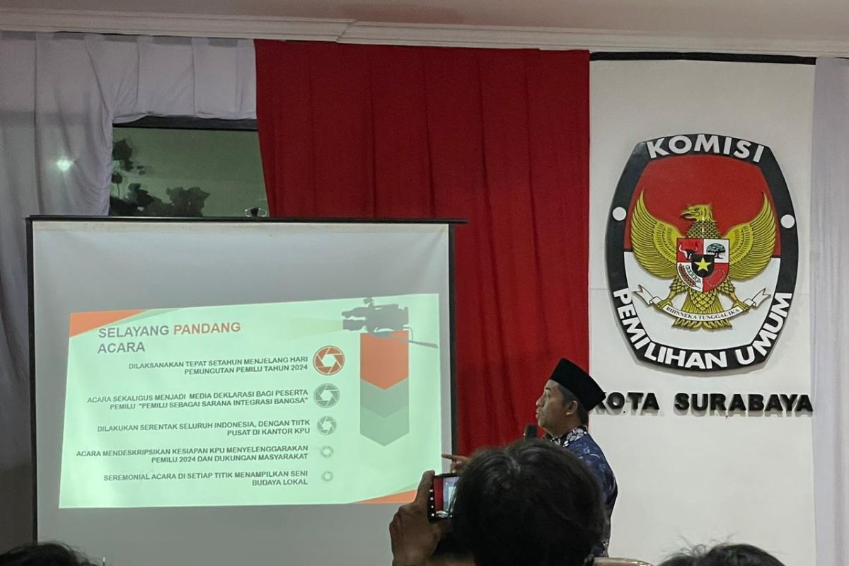 KPU Surabaya siap terima estafet kirab bendera parpol peserta Pemilu 2024