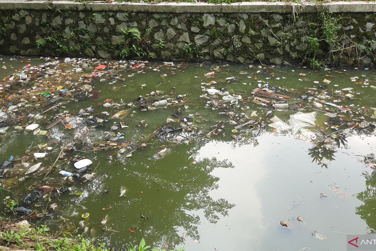 Air danau hutan Kota Tigaraksa dikotori sampah