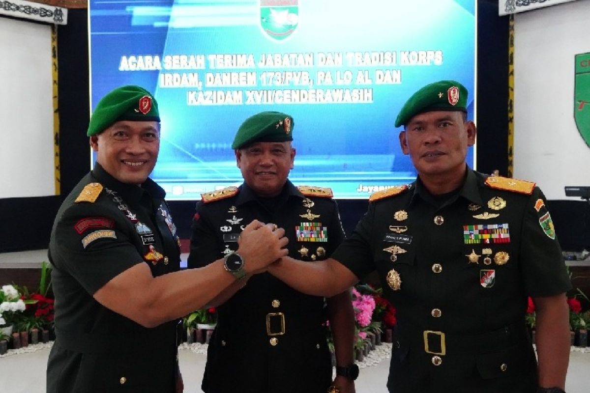 Brigjen TNI Frans Yohannes Purba menjabat Danrem 173/PVB