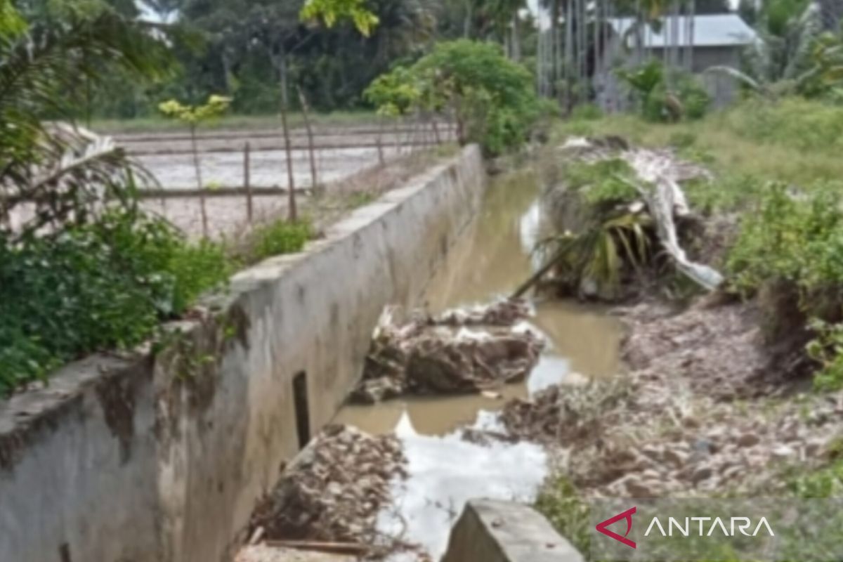 Saluran irigasi di Lhung Kandeh Abdya rusak parah akibat banjir