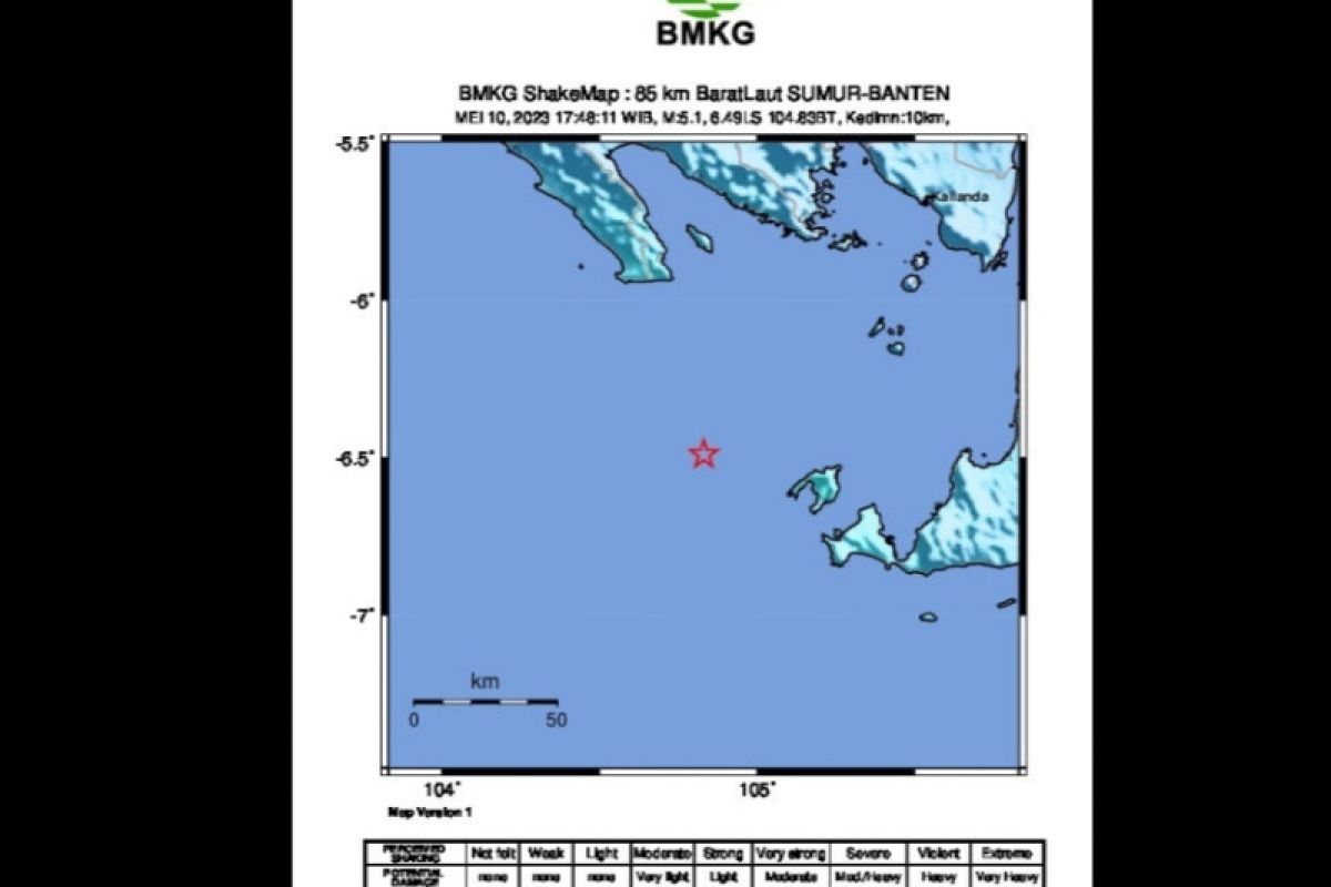 BMKG catat 32 kali kejadian gempa di Selat Sunda hingga Rabu petang