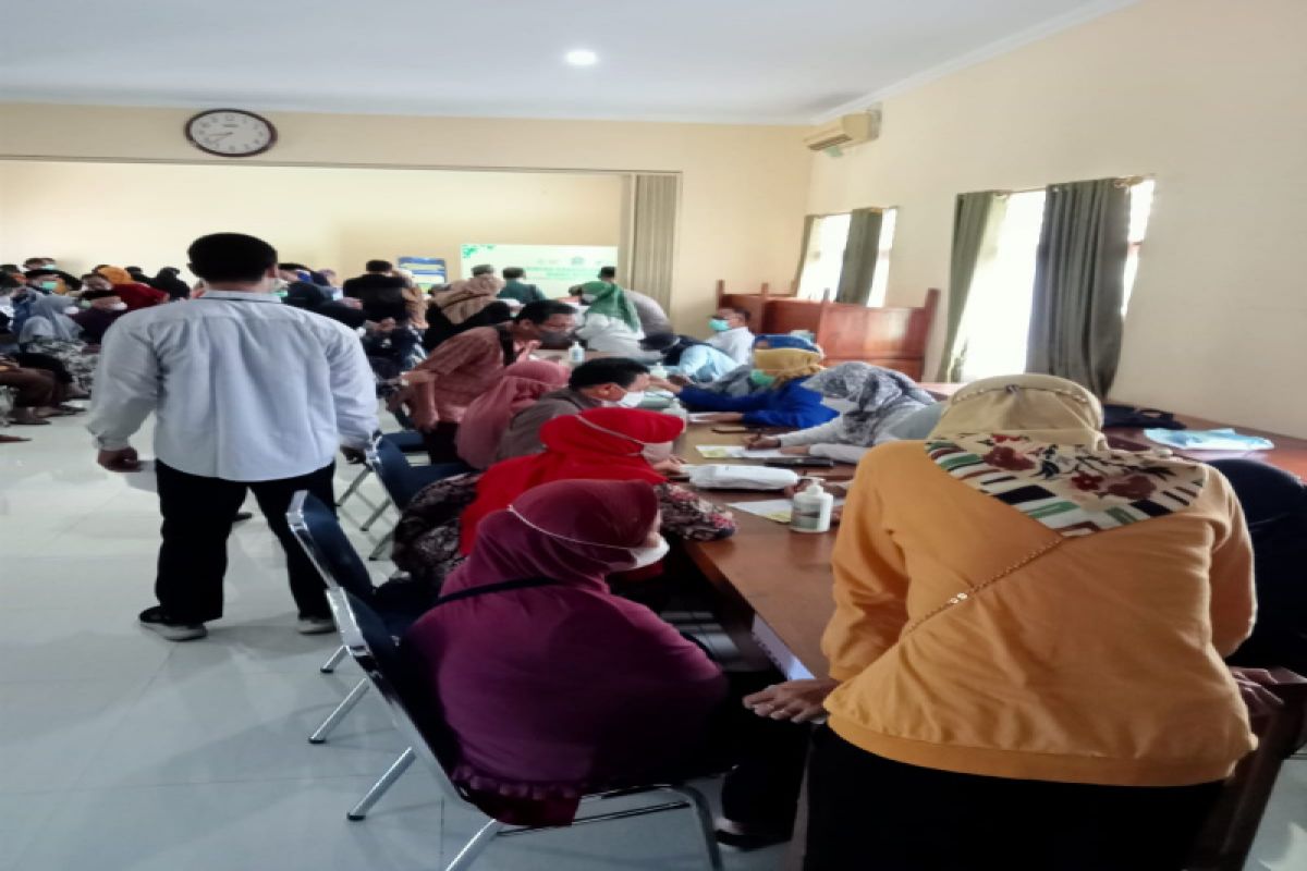 Calon haji Gunungkidul menjalani vaksinasi meningitis