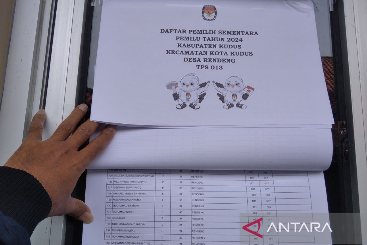 KPU Kudus mulai susun DPS hasil perbaikan untuk Pemilu  2024