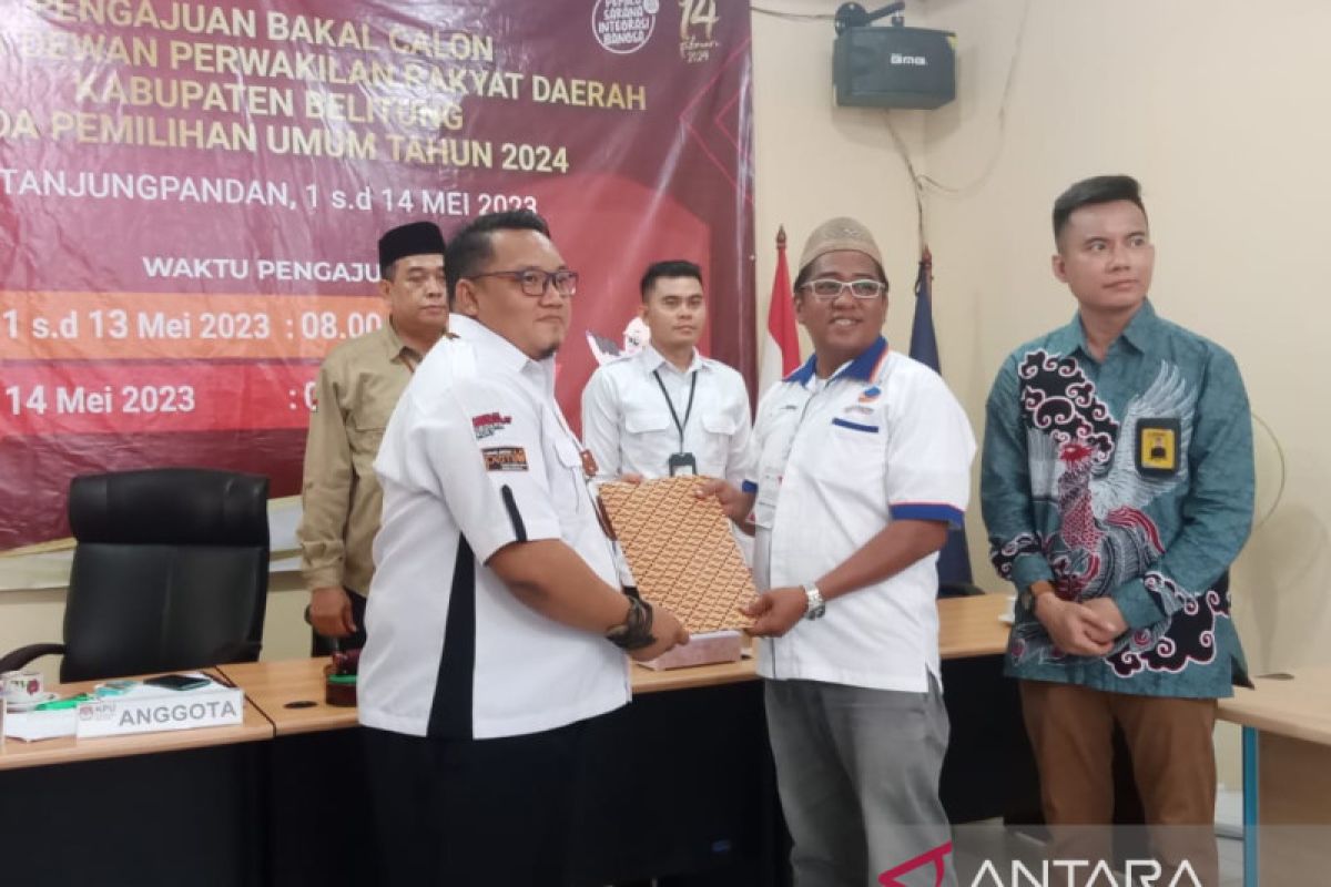 KPU Belitung: Empat partai politik sudah serahkan berkas Bacaleg