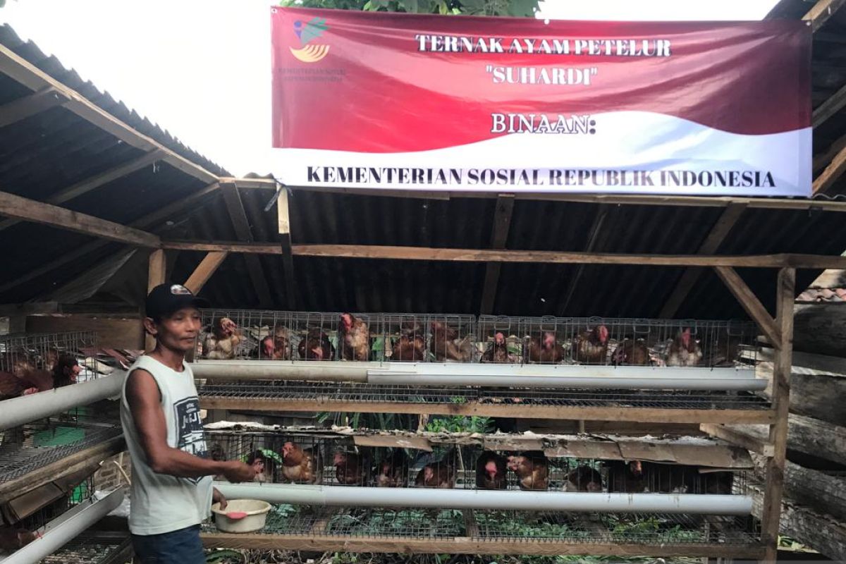 Suhardi penjual tisu sambil menggendong anak disabilitas di Lampung
