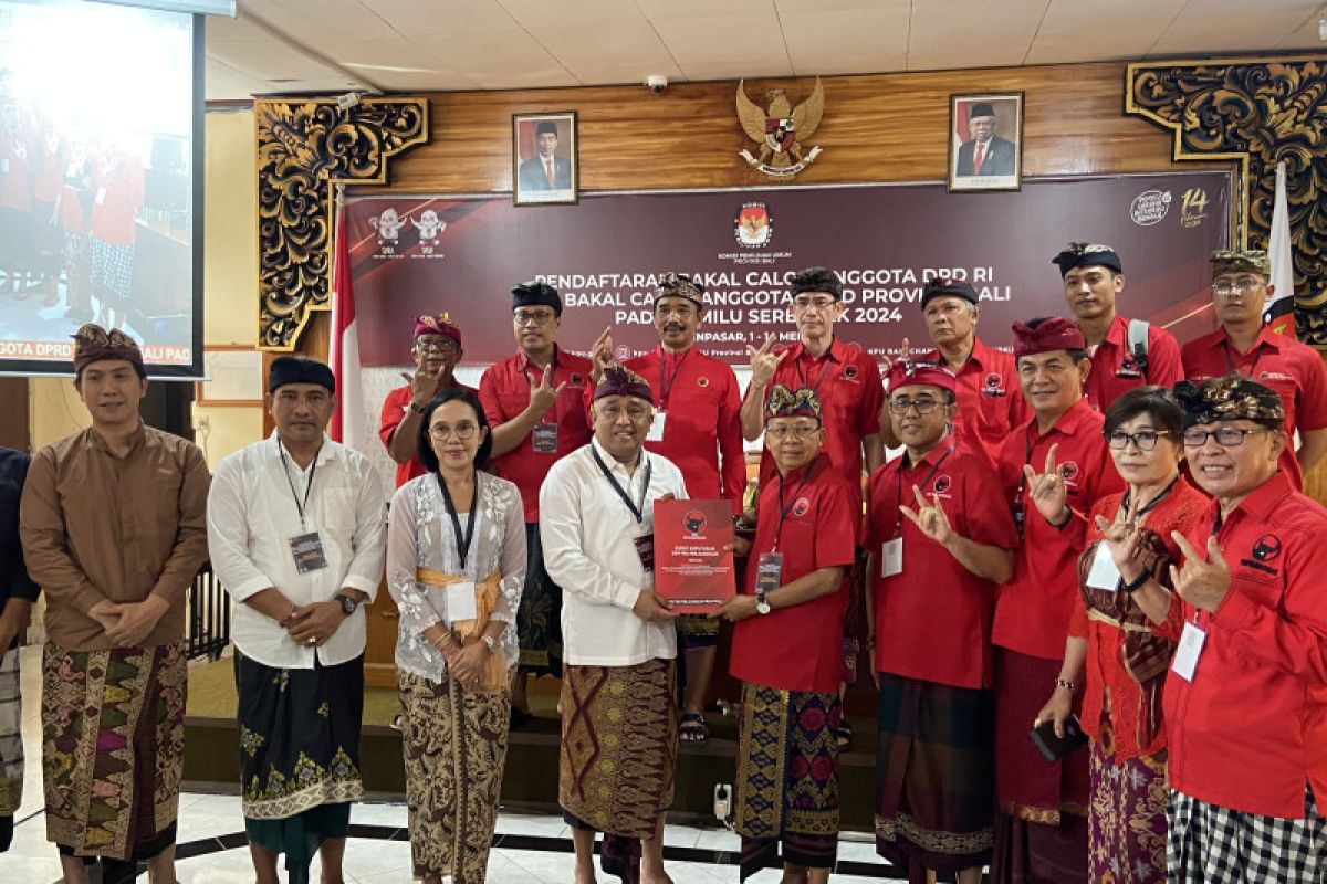 KPU Bali terima pendaftaran bakal calon DPRD dari PDI Perjuangan