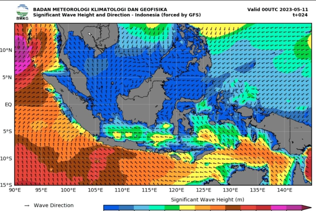 BMKG: Waspada gelombang tinggi hingga 6 meter, termasuk di barat Aceh dan Sabang