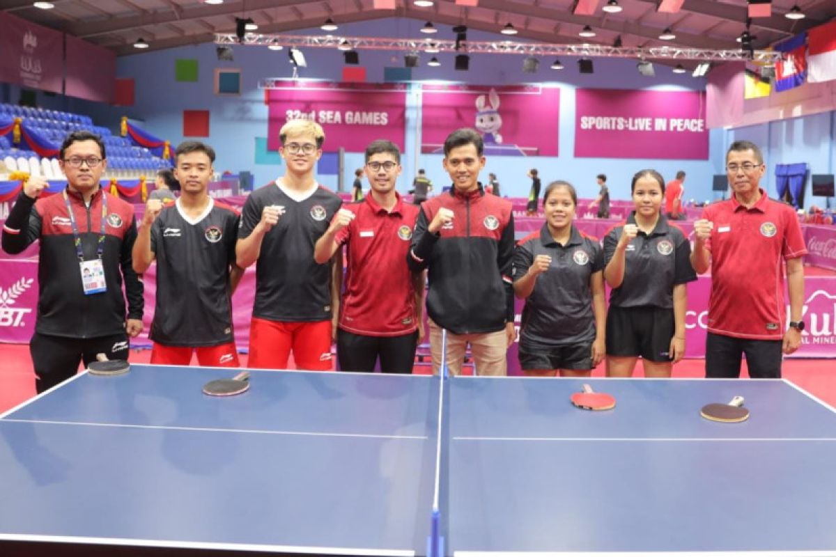 Menpora motivasi atlet tenis meja Indonesia bertanding di SEA Games