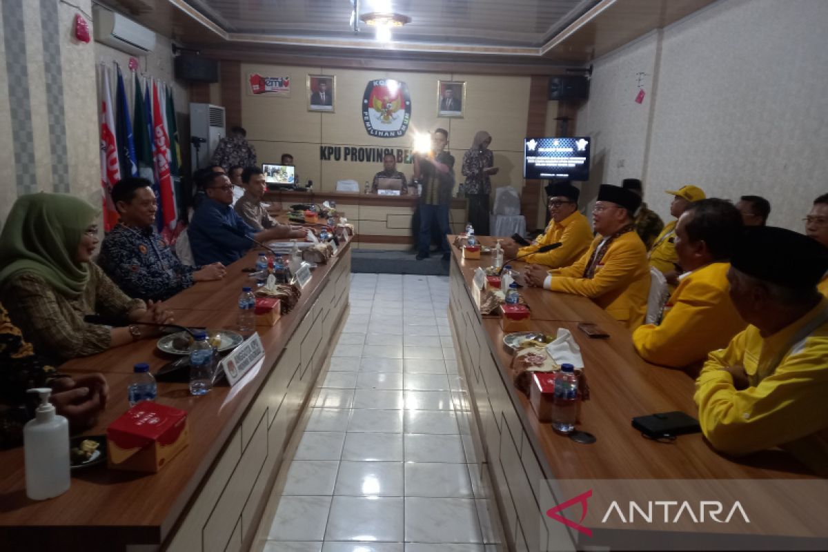 KPU Bengkulu terima berkas pendaftaran bacaleg DPRD tiga partai