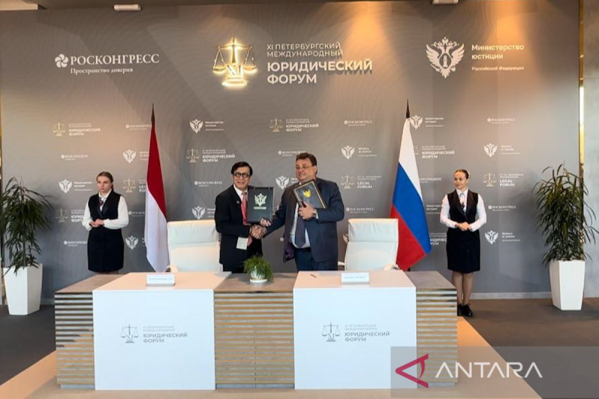 Indonesia-Rusia tandatangani nota kesepahaman kerjasama bidang hukum