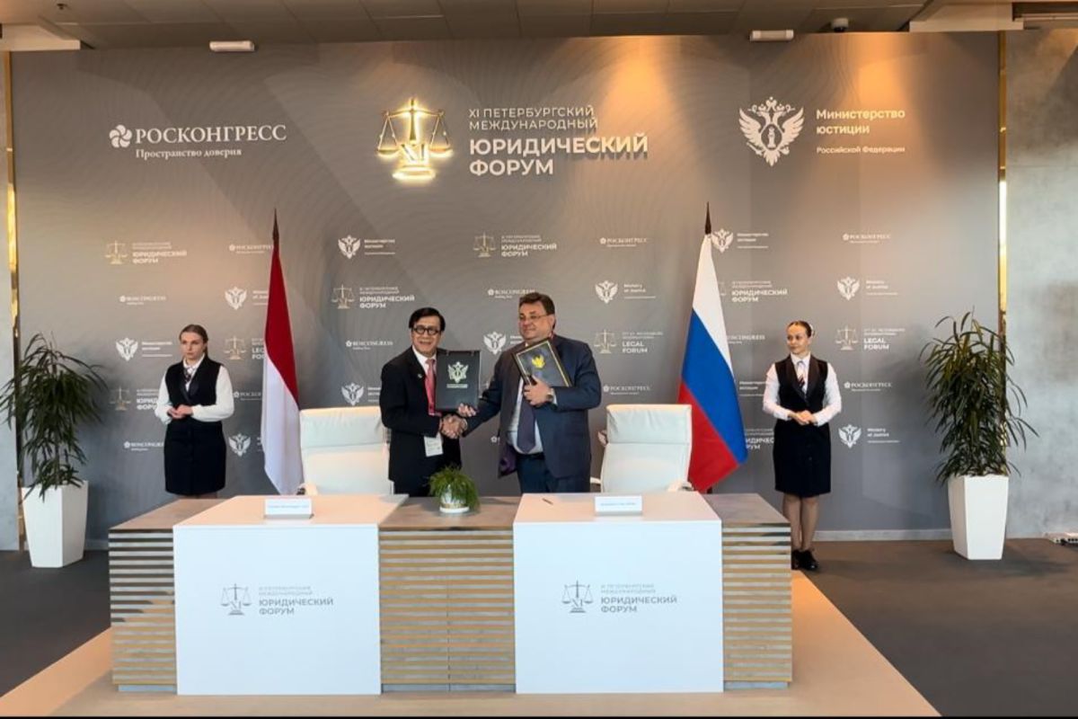 Indonesia-Rusia tandatangani MoU tingkatkan kerja sama di bidang hukum