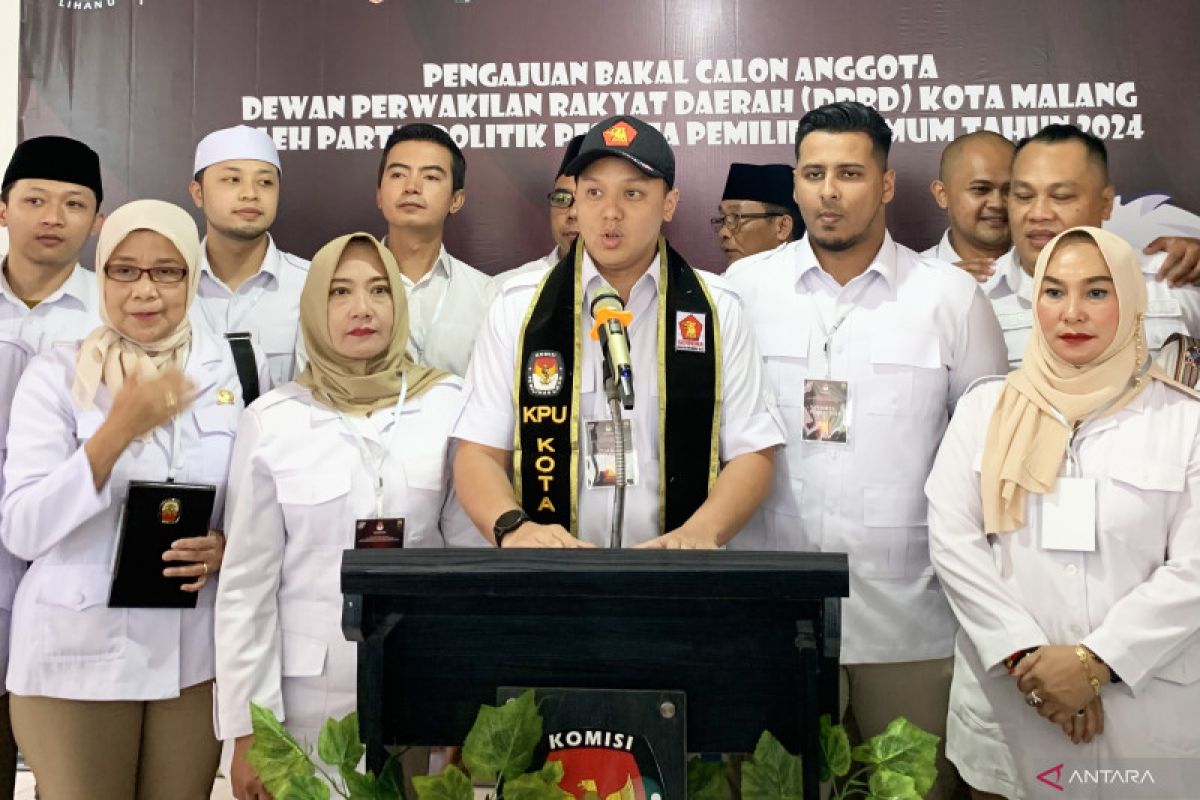 KPU Kota Malang terima pengajuan bakal caleg dari Partai Gerindra