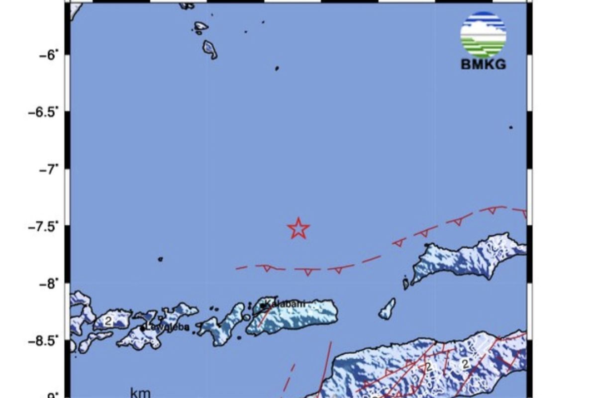 BMKG: Gempa bumi bermagnitudo 5,2 di Laut Banda tak berpotensi tsunami