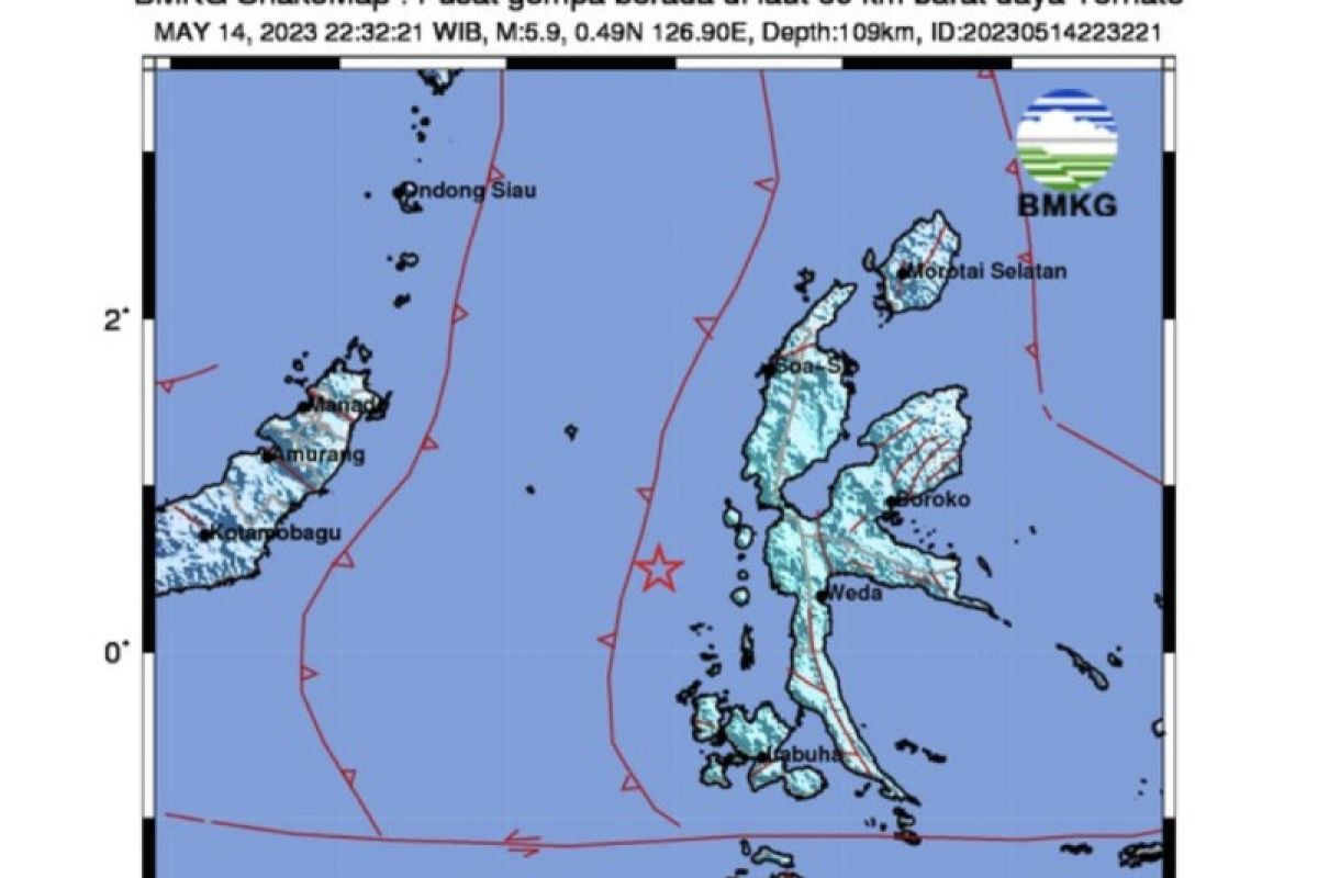 BMKG: Gempa M 5,9 guncang Ternate