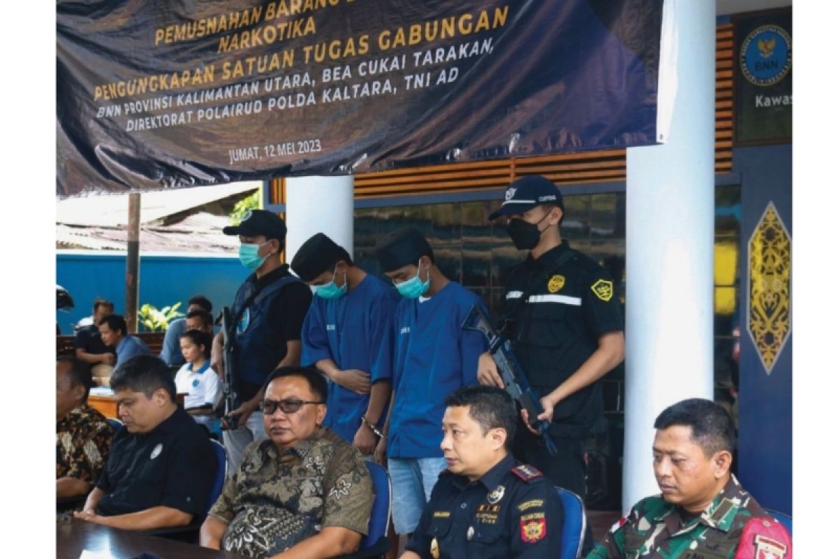 Bersama BNNP Kalimantan Utara, Bea Cukai Tarakan Musnahkan Sabu Hasil Penindakan