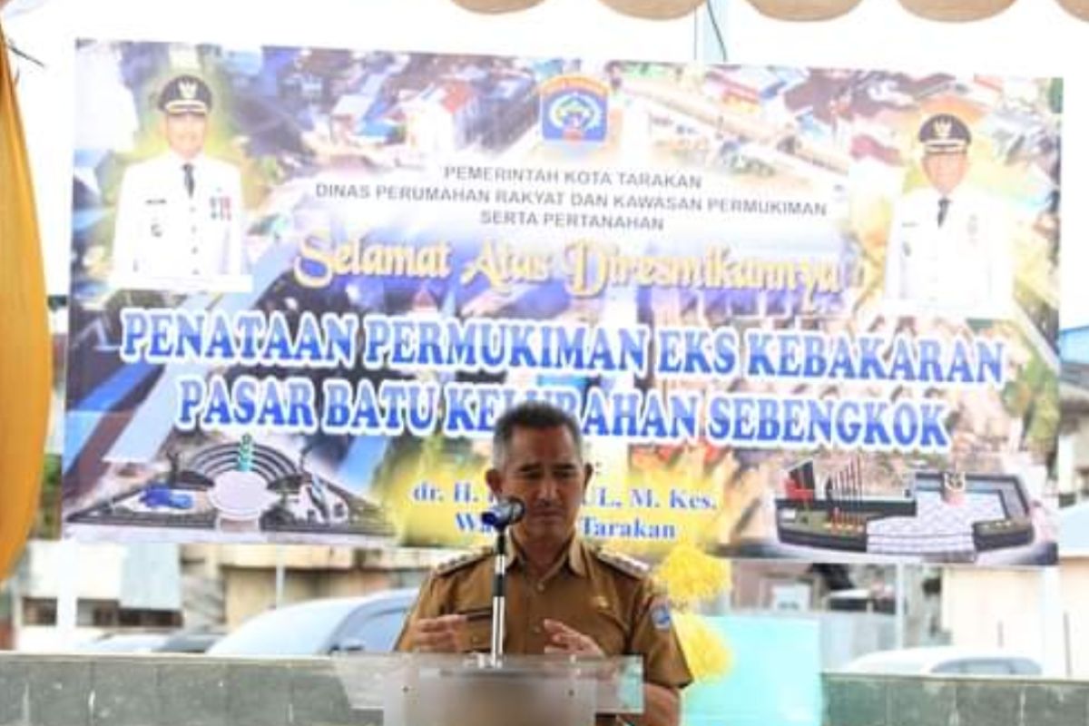 Kawasan eks kebakaran pasar batu kembali digunakan