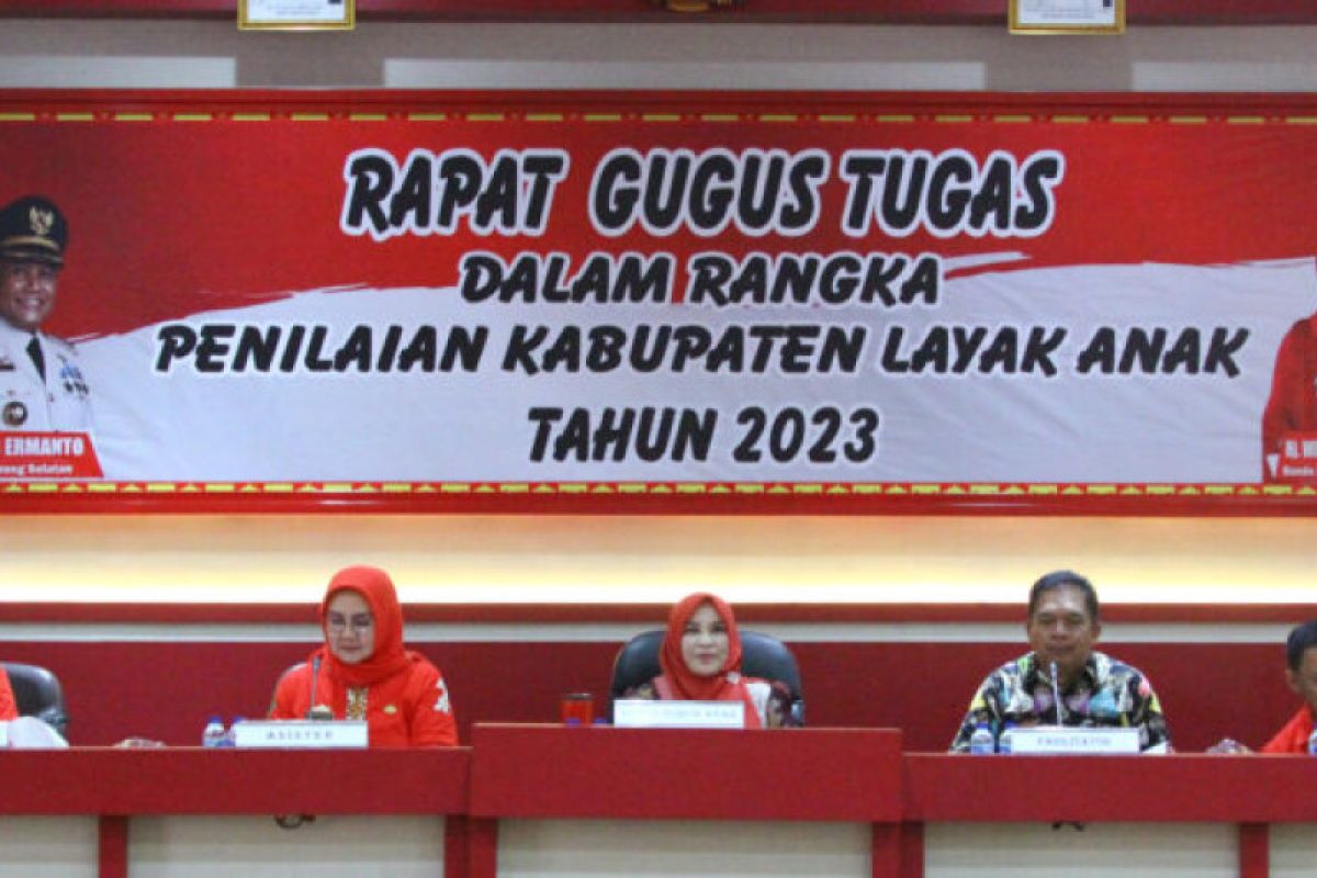 Bunda Forum Anak Lampung Selatan pimpin rapat gugus tugas penilaian KLA tahun 2023