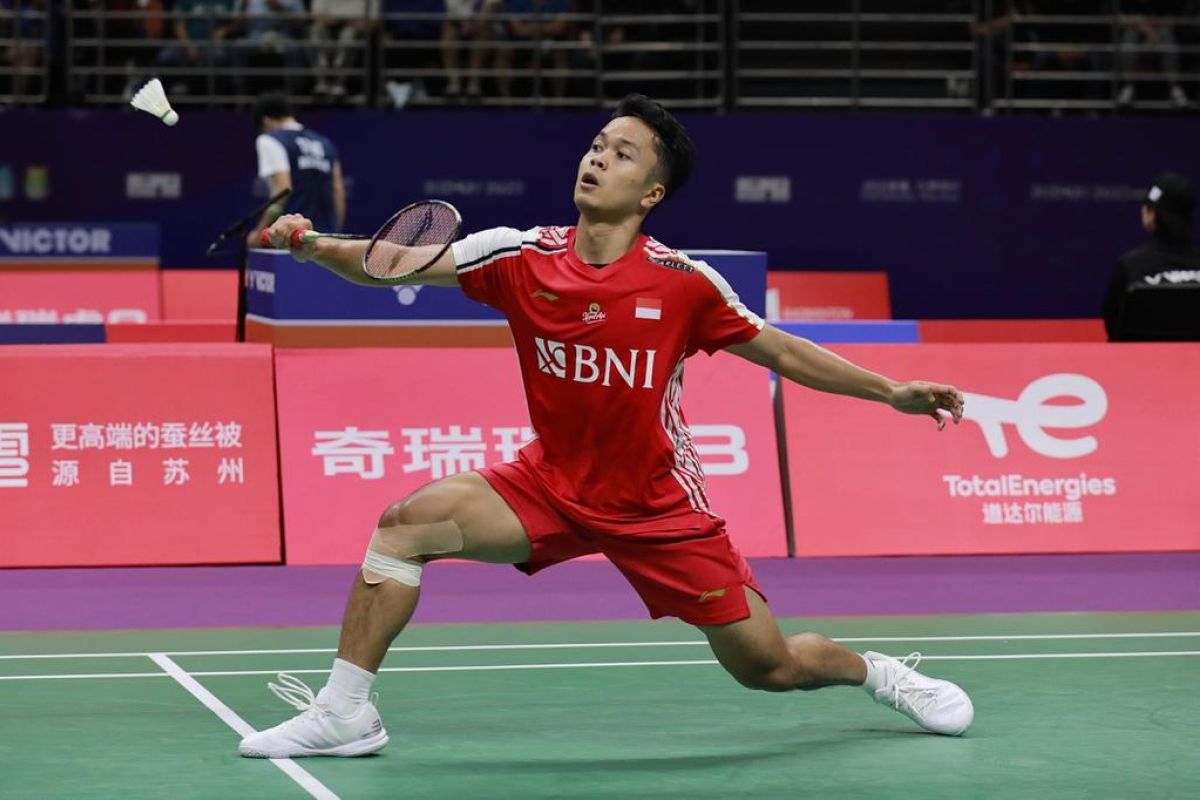 Piala Sudirman 2023: Anthony Ginting gandakan keunggulan Indonesia jadi 2-0 atas Kanada