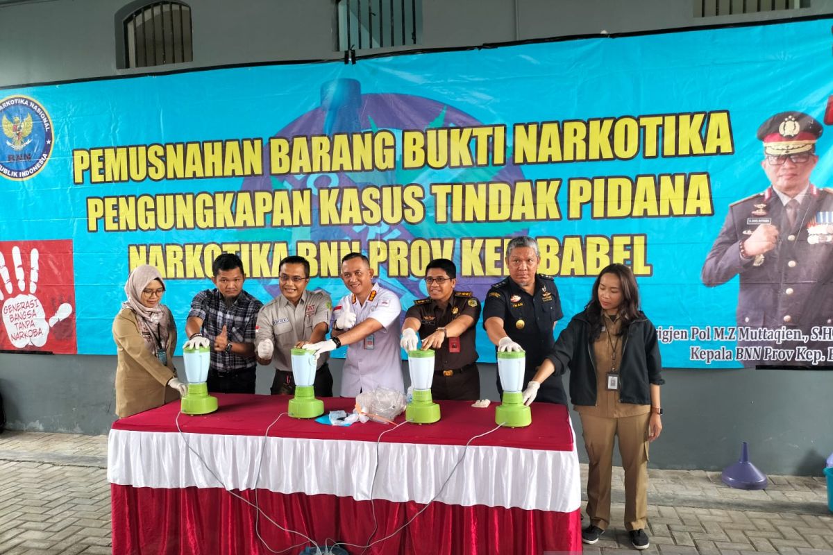 BNN Babel musnahkan 425 gram sabu senilai Rp450 juta