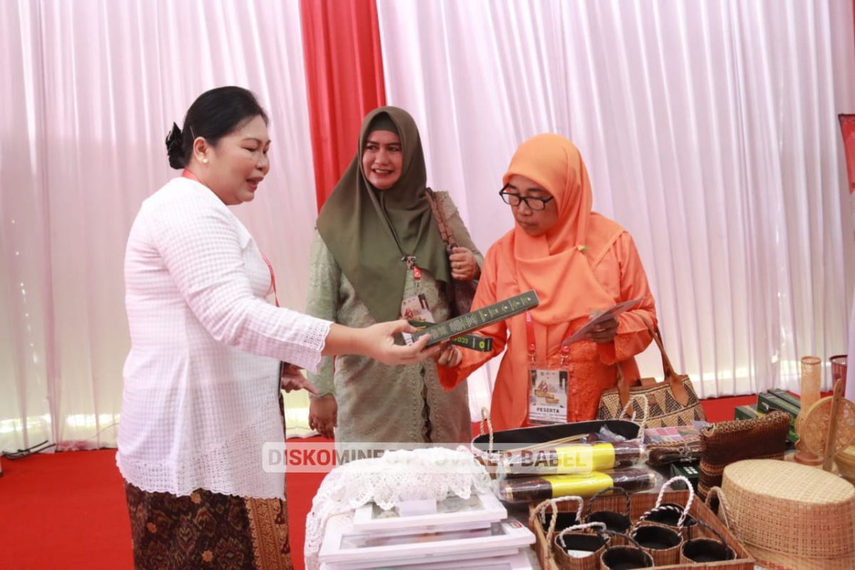 Maya Suganda kenalkan ragam kriya Babel pada Expo HUT ke-43 Dekranas di Sumut