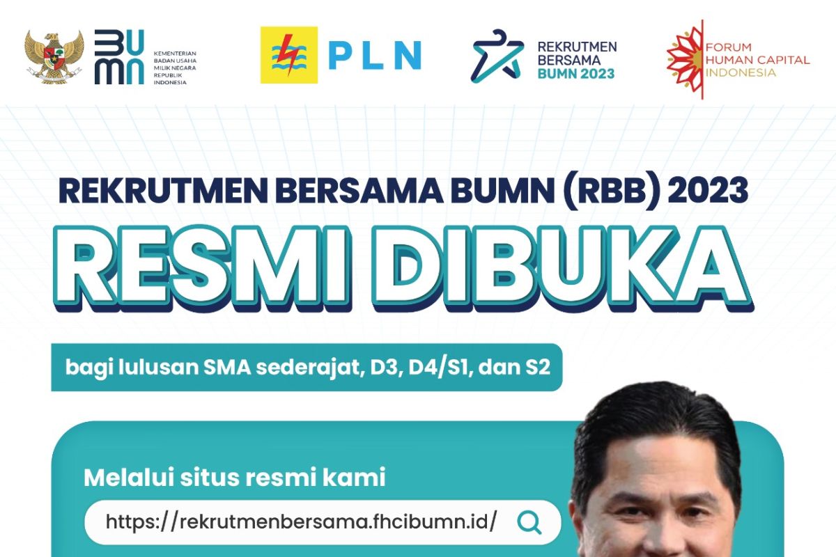 PLN buka 32 lowongan pekerjaan di rekrutmen bersama BUMN 2023