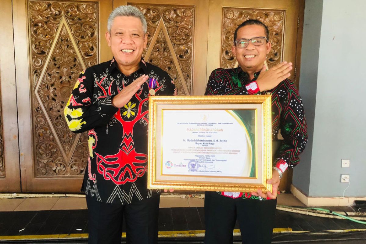 Kabupaten Kubu Raya raih penghargaan dari Kemendes PDTT