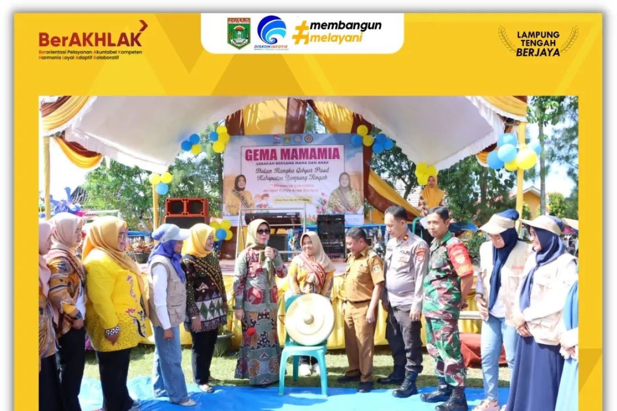 Bunda PAUD Lampung Tengah buka lomba mewarnai di Kecamatan Anak Ratu Aji